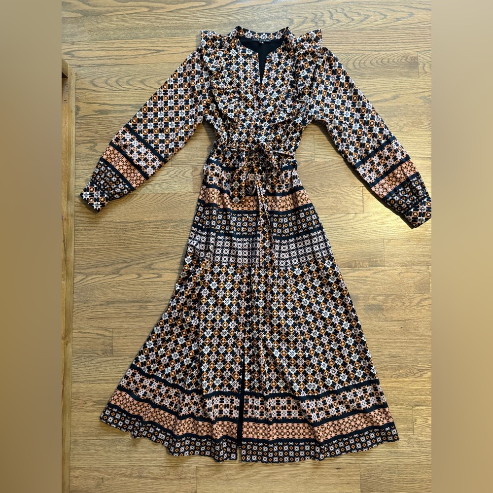 CABALLERO Collection Faye Autumn Tile Maxi Dress